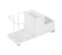 NUEAYMS Organiseur de plan de travail de cuisine, plusieurs compartiments, construction en métal, boîte de rangement en plusieurs parties pour les besoins de boissons, organiseur portable pour plan de