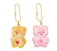 NUEAYMS Paire de porte-clés ours en peluche robuste pour couples améliorant la douceur des tenues élégantes et rassemblant un porte-clés tendance