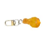 NUEAYMS Porte-clés amusant avec simulation de cuisses de poulet et joli design qui apporte plaisir et rire tous les jours. Joli porte-clés, jaune, taille unique