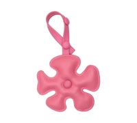 NUEAYMS Porte-clés fantaisiste en forme de fleur à cinq pétales en polyuréthane robuste avec anneaux réglables pour sacs à main et clés, breloque de sac à fleurs de dessin animé, rose rouge, taille