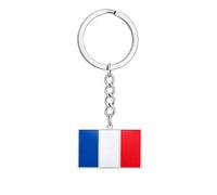 NUEAYMS Porte-clés tendance en France, polyvalent comme décoration ou organisateur de clés pratique - Porte-clés avec contour français, Argent (Silver), B