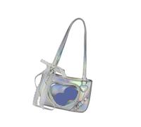 NUEAYMS Sac à bandoulière avec nœuds en dentelle d'inspiration japonaise, doux et élégant, de petite capacité, pour les personnes qui travaillent à la mode, Argenté., One Size