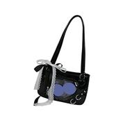 NUEAYMS Sac à bandoulière avec nœuds en dentelle d'inspiration japonaise, doux et élégant, de petite capacité, pour les personnes qui travaillent à la mode, Noir , One Size