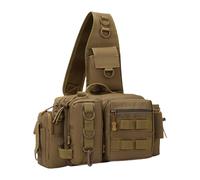 NUEAYMS Sac à dos de pêche à la mouche, sac à dos de pêche à la mouche, sac de rangement résistant aux éclaboussures pour homme, sac à bandoulière multifonctionnel