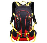 NUEAYMS Sac à dos étanche, réglable, léger, grande capacité, pour voyage, randonnée, sport, cyclisme, Noir/rouge, Einheitsgröße