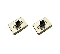 NUEAYMS Sélecteur électronique compact 3 positions composant coulissant | 12 terminaux traversants, actionneur noir, boîtier en métal, lot de 2 pièces de commande