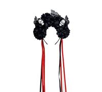 [NUEAYMS] Serre-tête tête de mort imitation fleur réglable en maille polyester Accessoires de costume