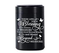 NUEAYMS Urne Commémorative Symbolique pour Animaux De Compagnie Arbre À Papillons Récipient Miniature en Acier Inoxydable Qualité Supérieure Cendres Et Souvenirs Urne Cercueil