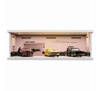 NUEIOVRW Vitrine Diorama 1/43 avec Éclairage Réglable à Trois Couleurs, Convient pour les Modèles de Voitures Diecast Hot Wheel Matchbox Mini GT, Scène de Garage et Parking 1:43 (Atelier de Réparation