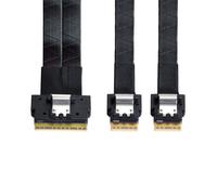 NUEK-Cy Sff-8654 Câble 8I 74 Broches Mâle Vers Double Sff-8654 4I 38 Broches Mâle Pci-E Ultraport Slimline Sas Slim 4.0 40 Cm Pci-Express