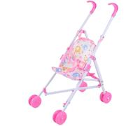 Nuelreva Baby Doll Doller Soft Grip Handle Doll Pram Pliant Baby Poussette pour poupées avec Un Harnais de sécurité Toy Faire des Cadeaux de Jeu pour Les Enfants âgés 3 Ans et Plus Rouge