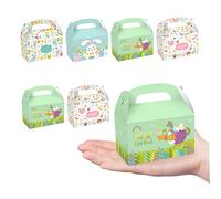 Nuelreva,Boîtes de friandises Pâques Joyeuses coffre-cadeaux Bunny Egg Hunts Panier avec poignée Party Favor Decor 12pcs Boîtes-cadeaux,Sacs, Pâques, 12pcs