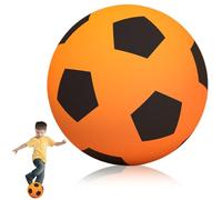 Nuelreva Boule de Football Silencieux pour Les Enfants Taille 5 PU Football Absorption de Choc Small Lightweight Soft Noise Reduction for Training Kids Toys, Orange Sponge