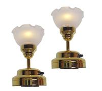 Nuelreva Éclairage de Plafond de poupée 2pcs 1:12 Simulation à échelle Miniature Lautres Maison poupée