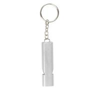 Nuelreva Emergence de sifflet, sifflet d'urgence Portable en Aluminium avec Tubes Doubles à Haut tangage et clés de Longe pour randonnée extérieure Camping Camping Fishing Batin