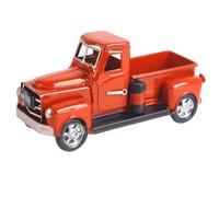 Nuelreva Old Truck Decor, Fer Red Toy Pickup Tamip, décor de Voiture Vintage pour la librairie de Cabinet Bureau à Domicile Mini