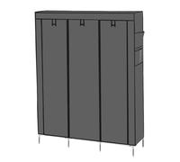 Nuelreva Placard de Garde-Robe 51.2x17.7x66.9 '' Armoire temporaire à la poussière Non tissée Installation Facile Portable pour la Chambre à Coucher