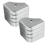 Nuelreva Ponton Corner Caps, 2pcs Aluminium Heavy Dutk Dock Corner Pumper, 3-1/8 à 3- / 16 Pouces de Hauteur pour Le Bateau, Le Quai, Le Pare-Chocs de la Structure Marine