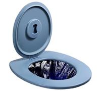 Nuelreva Siège de Toilette à Godet avec Couvercle, Charge de 250 kg Charge Toilette PVC à PVC avec emplacements Fixes, Couvercle Portable pour Longs Voyages en randonnée Camping intérieur exté