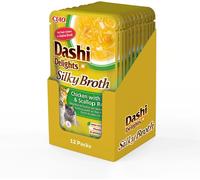 Nuem-Dashi Delights Silky Broth, Flocons Délicats En Bouillon De Poulet Avec Thon Et Pétoncles-Nourriture Humide Pour Chats, Collations Pour Chats Avec Protéines, Ingrédients Naturels-Repas