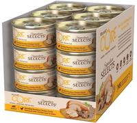 Nuem-Signature Selects, Pâtée Chat, Naturelle Et Sans Céréales, Effilochés De Poulet/Foie De Poulet En Sauce, 24 X 79 G