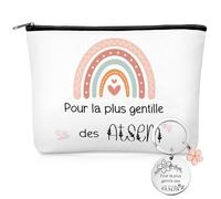Nuenen Merci Cadeau de Noël Atsem Porte-Clés et Trousse de Maquillage pour la Plus Gentille des Atsem Cadeaux de Thanksgiving pour Enseignante de Maternelle, Assistant, Professeur, Éducateurs, Nounou