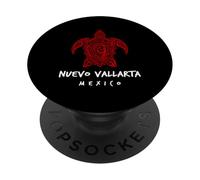 Nuevo Vallarta Mexico Tortue de mer Tribal Motif océan PopSockets PopGrip Adhésif