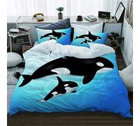 NUEYSP Housse de Couette 200x200 Orque Parures de Lit 200x200 Adulte Polycoton Douce et Confortable Housse de Couette Impression 3D avec 2 Taie d'oreiller