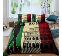 NUEYSP Housse de Couette 240x260 Rome Parures de Lit 240x260 Adulte Polycoton Douce et Confortable Housse de Couette Impression 3D avec 2 Taie d'oreiller
