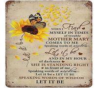 Nufar Lettre en métal avec paroles de tournesol pour les fans des Beatles - Décoration d'intérieur - 30,5 x 30,5 cm