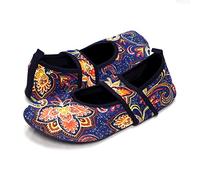 Nufoot Futsole Womens Soft-Sided Shoes Chausson Femme, Bleu Marine, x-Large