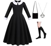 NuGeriAZ Wednesday Costume Kids Wednesday Costume Wednesday Costume Girl Wednesday Dress Halloween Christmas Carnival Black Friday