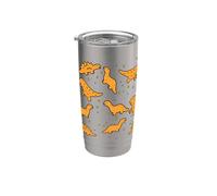 Nugget de poulet Dino T Rex mignon Tyrannosaure drôle pour Gobelet isotherme en acier inoxydable double paroi