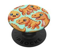 Nugget de Poulet Dino T Rex Mignon Tyrannosaure drôle pour PopSockets PopGrip Adhésif