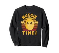Nuggie Time ! Pépites de Poulet Kawaii avec Bras Ouverts Sweatshirt