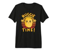 Nuggie Time ! Pépites de Poulet Kawaii avec Bras Ouverts T-Shirt Haut de Gamme