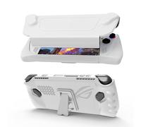 NUHFUFA Coque de protection avec coque avant amovible pour ASUS Rog Ally 7" 2023, couverture complète avec support, anti-chute, anti-poussière et ergonomique (blanc)