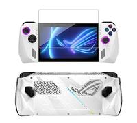 NUHFUFA Coque de protection avec film trempé compatible avec ASUS ROG Ally 7 pouces Gaming Handheld, tout-en-un TPU silicone souple anti-rayures