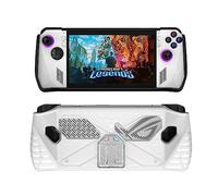 NUHFUFA Coque de protection pour console de jeu en TPU anti-chute avec support, accessoires pour ASUS ROG Ally Handheld, blanc, Étui