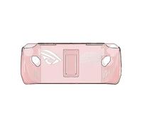 NUHFUFA Coque de protection rigide en polycarbonate avec support compatible avec ASUS Rog Ally 7", housse ergonomique anti-rayures et poignée en arc (rouge)