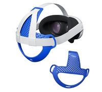 NUHFUFA Coussin de Soutien pour la tête Compatible avec Quest 3, Casque VR Confortable Tapis de Soutien pour la tête pour Elite Strap Léger et antidérapant Accessoires pour Jeux VR améliorés(Bleu)