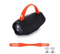 NUHFUFA Dragonne en silicone pour haut-parleur JBL Xtreme 4/3/2, sangle de transport portable avec vis en aluminium, antidérapante et douce pour la peau (orange)