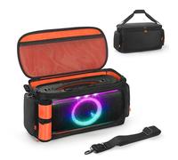 NUHFUFA Housse de protection de haut-parleur pour Partybox On-The-Go/2/On-The-Go Essential, étui anti-poussière multifonction avec poche latérale, bandoulière, sac de voyage audio