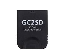 NUHFUFA Lecteur de carte TF GC2SD Adaptateur de carte mémoire Micro SD pour console NS GameCube Wii (Noir)