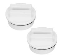 NUHFUFA Lot de 2 bouchons filetés de 3,8 cm pour bouchon de piscine - Bouchon de vidange - Bouchon de vidange - Bouchon de vidange - Bouchon d'hiver avec joint torique - Anti-fuite