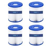 NUHFUFA Lot de 4 cartouches filtrantes de piscine de type I, cartouche filtrante pour jacuzzi et spa Bestway 58093/58381/58511E pour pompes de filtration Summer Pool 330 gall/h