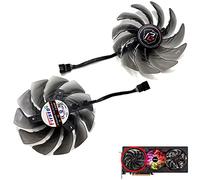 NUHFUFA Ventilateur de refroidissement pour carte graphique ASROCK RX6600XT 6650XT 8 Go Phantom Gaming D Accessoires de carte graphique (ventilateur gauche)