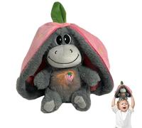 Nuhjytgf Breathing Plush | Breathing Stuffed Animal | Fruit Donkey Plush Toy | Soothe Snuggle Animal Plush Toys | Interactive Breathing Plush | Portable Breathing Plush for Kids Boys & Girls