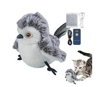 Nuhjytgf Flapping Wings Bird Catnip Toys, Interactive Flying Flapping Bird with Catnip, Realistic Feather Cat Toy, Soft Cozy Kitten Toy, Cat Bird Chases Toy, Catnip Flapping Bird Toy for Indoor Cats