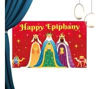 Nuhjytgf Fonds Photo Épiphanie,Décoration Festive 180x150 cm - Grande Bannière D'Arrière-Plan Pour Fêtes,Pour Noël Église École Événements Bureau Maison Réunions Familiales Fêtes